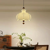 Vintage Fabric Pendant Lamp - Retro Textile Ceiling Hanging Light Chandelier Fixture for Living Room, Dining Room & Home Decor