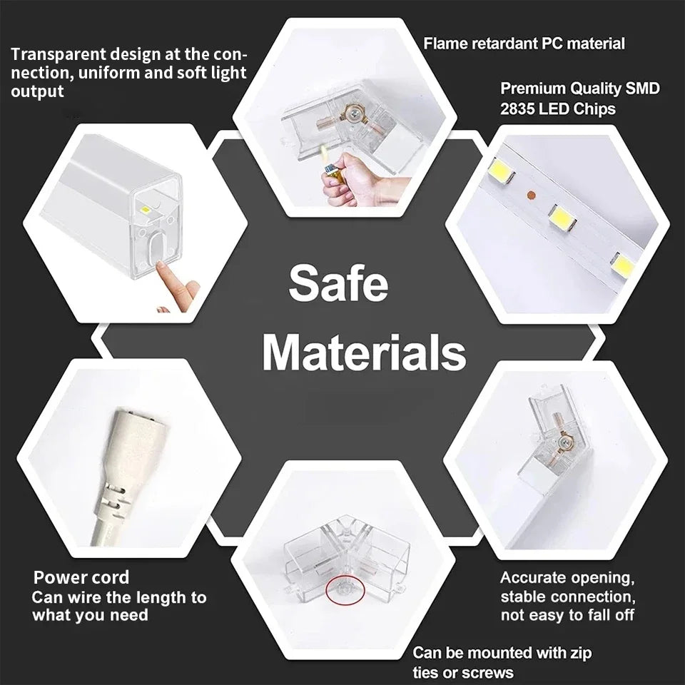 LED Hexagon Light Garage Lamp Lighting Tube AC85-265V Ceiling Lights LED Lighting Aluminum Safety For Garage Factory Market GYM