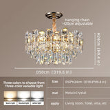 Loft Pendant Lighting Crystal Chandelier Ceiling for Dining Room Modern Led Ceiling Hanging Lamp for Living Room Villa