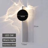 Modern LED Wall Light Rotatable Corrugated Wall Lamp Stainless Steel Atmosphere Wall Sconces Hotel Bedroom Bedhead Lights