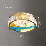 2025 Modern New Enamel Color Chandiler Lustre Crystal Glass Ceiling Light Luxury LED Ring Villa Decor Bedroom Living Dining Room