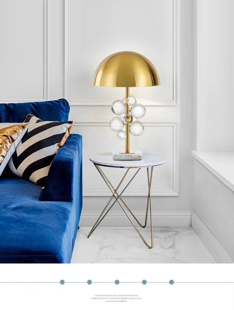 Light Luxury Creative Crystal Table Lamp Colorful Crystal Transparent Bedroom Study Table Lamp Postmodern Table Lamp Room Decor