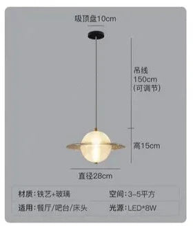 Designer restaurant small chandelier creative personality star lamp bedroom bedside study Chandelier