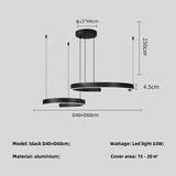 Modern Salon Design Ring Ceiling Chandelier Dining Room Pendant Lamp Bedroom Home LED Lighting Fixtures