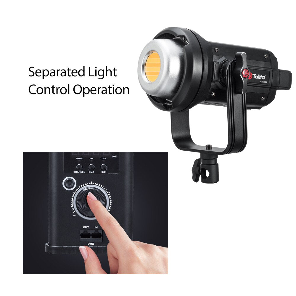  D1200BL Photography LED Lighting Bi-Color 3200-5600K Professional Continuous Output 120W Studio Light with Remote Control