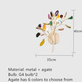 LED Agate Chandelier Modern Firefly Chandelier Living Room Bedroom Flower  Bedroom Kitchen Indoor Tree Branch Pendant Light