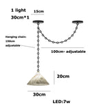 Marble Umbrella Diy Iron Chain Led 2025 Chandelier Alabaster Lustre Suspension Luminaire Lampen For Corridor Entry Way