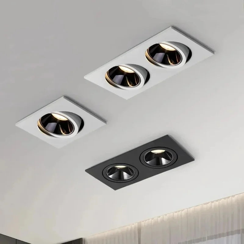 LED Ceilling Spotlight Dimmable Recessed Lighting Fixtures Adjustable Angle 7W12W15W CREE COB Chip Spotlight