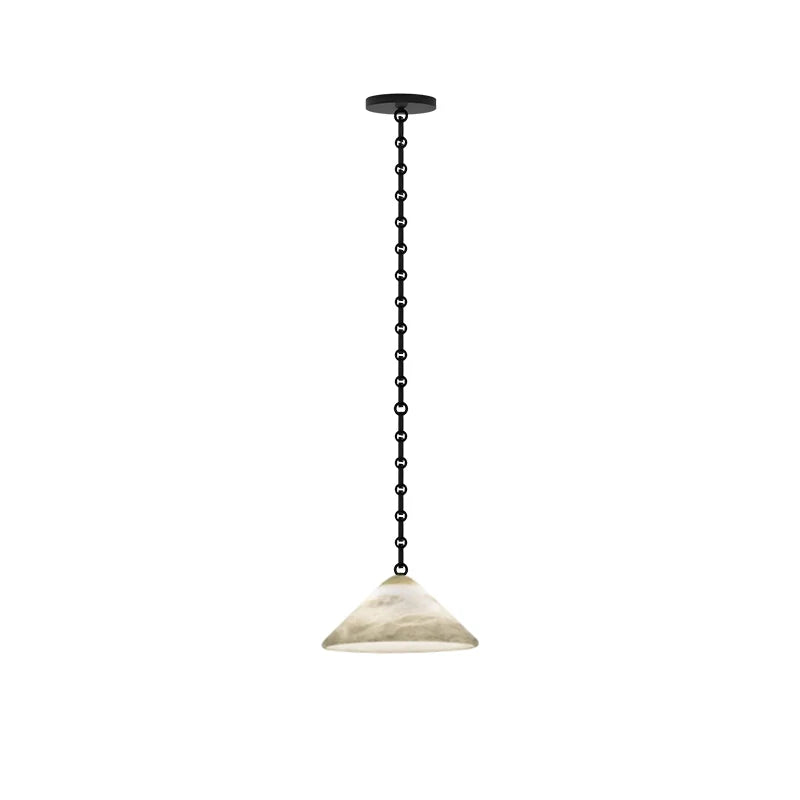 Marble Umbrella Diy Iron Chain Led 2025 Chandelier Alabaster Lustre Suspension Luminaire Lampen For Corridor Entry Way