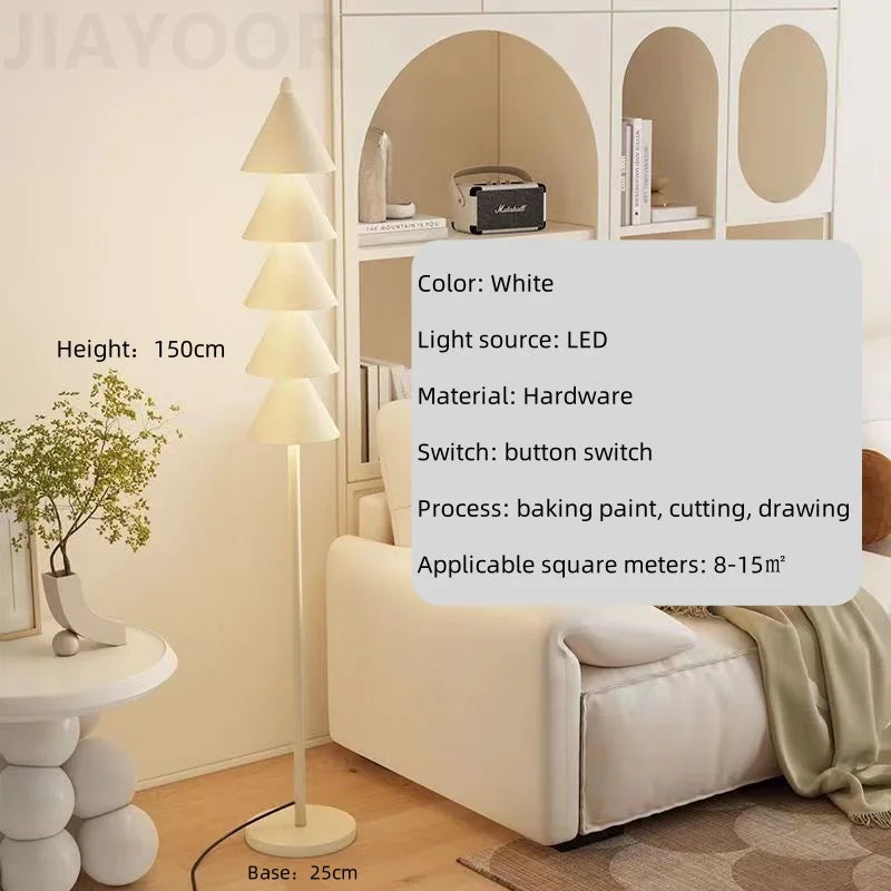 Janpanese Wabi-sabi Retro Art Creative Plated Atmosphere Green Tree Light LED Floor Lamp for Bedroom Home Decoration Chandelier