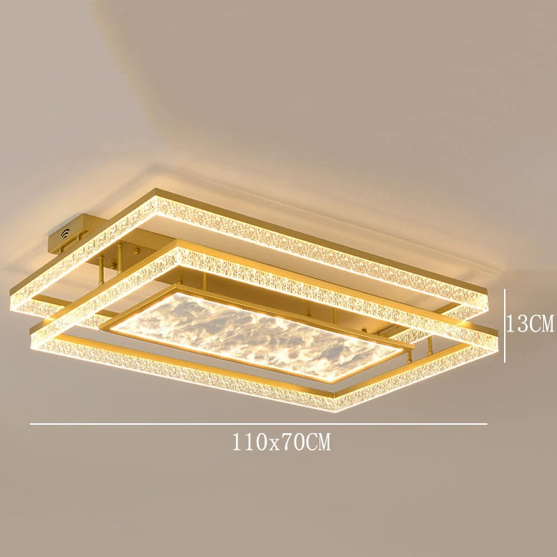 Modern Living Room Led Lights Square Creative LED Ceiling Lamp Bedroom Ceiling Pendant Lamp Indoor Home Dining Room Lighting