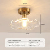 Retro LED Glass Ceiling Lights Nordic Brass Flower Aisle Decors Fixtures Living Room Corridor Balcony lamp Home Lighting Lusters'