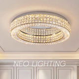 Modern Style Fixture Ceiling Light Luxury Round Crystal Chandelier Ceiling Light for Indoor Bedroom Home Lighting