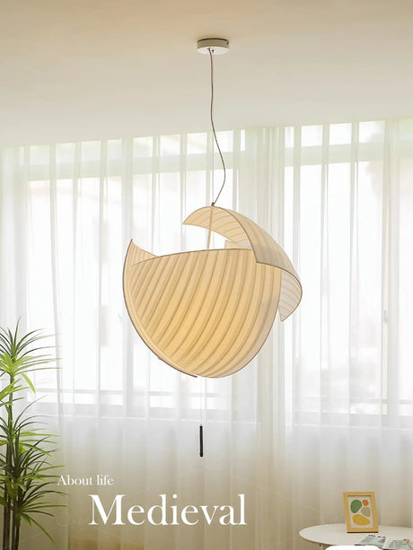Modern Designer Wabi-Sabi Fabric Led Pendant Light Living Dining Room Led Chandeliers Lighting Home Decors Hanging Lamp Luminaire