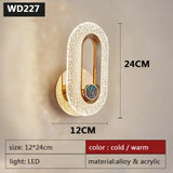 Nordic Luxury LED Wall Lamp - Iron Base & Acrylic Shade Bedroom Sconce