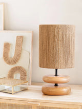 Japanese Cream Vintage Table Lamp Solid Wood Vintage Living Room Bedhead Wabi Sabi Style Study Desk Lamp