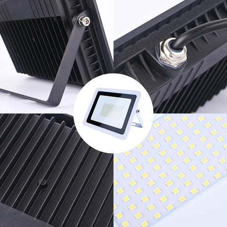 LED Flood Light 100W 50W 30W 20W 10W AC 220V Outdoor IP68 Waterproof Reflector Spotlight Street Light Wall Lamp Garden Lighting