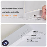 LED Flat Panel Night Vision Book Light (USB Rechargeable) - Eye-Protection Transparent Reading Lamp for Bed & Indoor Study