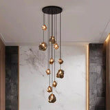 Nordic Creative Modern LED Light Chandeliers Irregular Lampshade Art Living Room Stair Pendant Light Living Room Home Decor