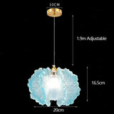 Nordic French Cream-Style Long Line LED Pendant Light - Acrylic Flower Chandelier Lamp for Bedroom Bedside, Dining Room & Living Room
