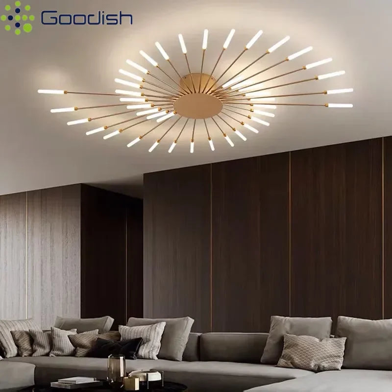 Modern Rotating Pen Tip LED Ceiling Light - Creative Sculptural Art Chandelier