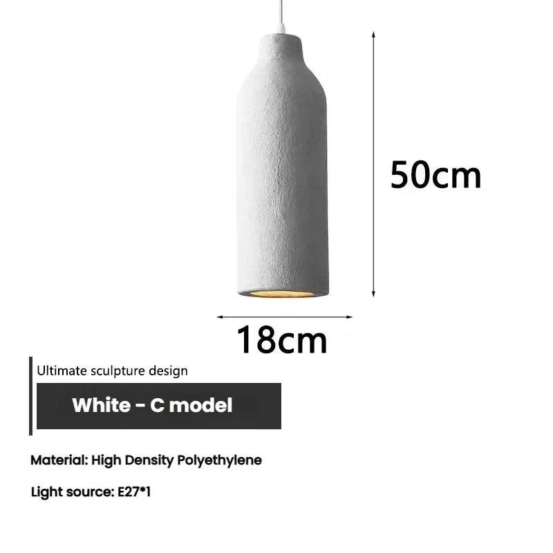 Japanese style Wabi Sabi style pendant light, living room dining room light, modern minimalist bar designer pendant light