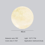 Nordic Moon Led Chandelier Living Dining Room Round Pendant Light Home Lighting Bedroom Atmosphere Hanging Lamp Lustre Luminaire