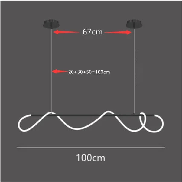Modern Long Hose Led Art Ceiling Chandelier For Dining Room Kitchen Bar Pendant Lighting Suspension Design Lusters Luminaires