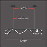 Modern Long Hose Led Art Ceiling Chandelier For Dining Room Kitchen Bar Pendant Lighting Suspension Design Lusters Luminaires