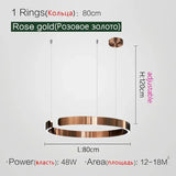 Nordic Designer Round LED Pendant Light - Modern Chandelier for Dining Room
