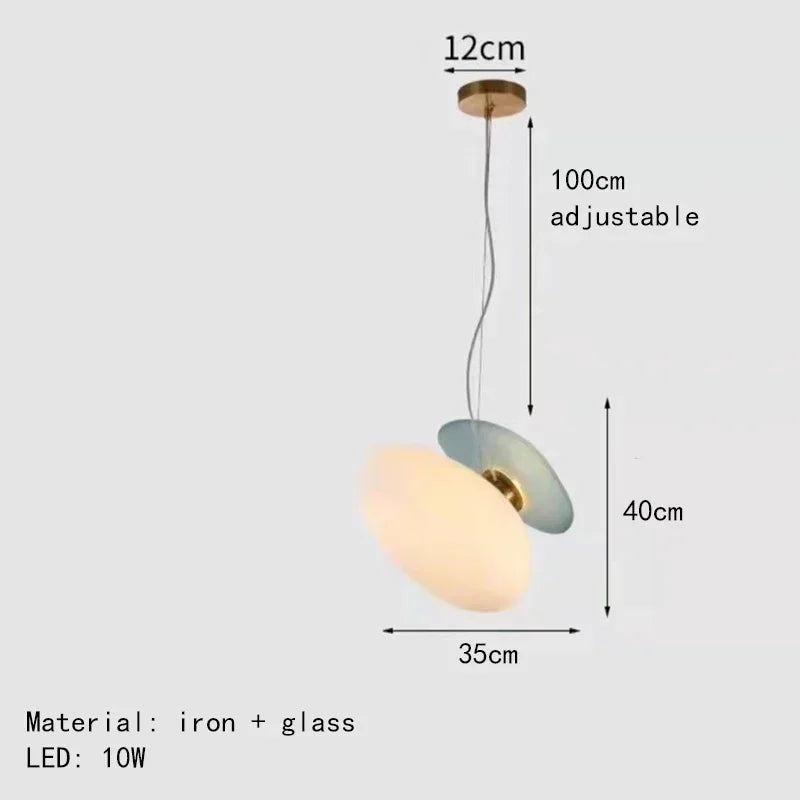Nordic Creative Cobblestone Glass LED Pendant Chandelier for Restaurant Kitchen Bedroom Bedside Hotel Indoor Decor Lighting 2026