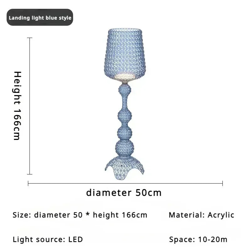 Italian Kartell living room floor lamp designer,artistic decoration,hollowed out internet famous ornament,ins style bedroom lamp