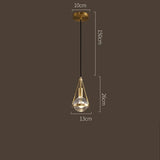 Modern Luxury Copper Crystal Pendant Lights Restaurant Bar Dining Room Bedroom Bedside LED Hanging Lamp Home Lighting Luminaire