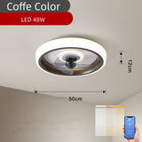 Ceiling Fan With Light And Remote Control Fanstira LED Lamp Small Decorative Fans Cooler Decoration For Bedroom Home Appliance