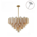 Italian Murano Glass Chandelier Pendant Light - Luxury Handblown Ceiling Hanging Lamp Fixture for Living Room, Hotel, Restaurant & Dining Room Decor