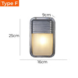 Outdoor Retro LED Wall Lamp E27 Industrial Vintage IP65 Waterproof Glass Ceiling Sconce Bathroom Garden Porch Wall Light Fixture