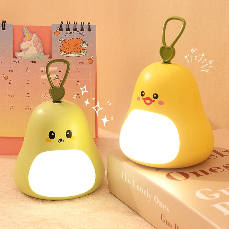 USB LED Night Light Portable Cute Animal Cartoon Night Lamp Gift for Baby Kids Girl Room Bedside Bedroom Living Room Decoration