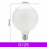 G80 G95 G125 Milky Glass Bulb E27 5W Edison LED Bulb AC110V 20V Round Bulb Cool/Warm White Lampada LED Sound Control AC 85V-265V