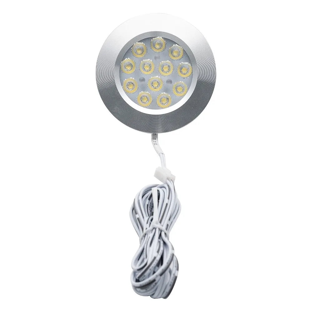 8X12V LED Warm LED Round Spot Interior Dome Ceiling Light 3W For Car RV Caravan Camper Trailer Camper Warm Light 300 LM Warm 300