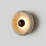 Mid-Century Solar Eclipse LED Wall Lamp - Wabi-Sabi Retro Ambient Sconce Light Fixture for Bedroom Bedside, Living Room Accent & Staircase
