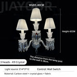 Luxury Crystal LED Wall Lamp - Modern Sconce Light Fixture for Villa Living Room Background, Bedroom Bedside & Home Decor