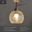 Glass Pendant Light Nordic Dining Room Retro Chandeliers Creative Minimal E27 Transparent Lampshade For Restaurant Lamp Luster