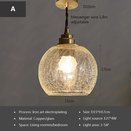 Glass Pendant Light Nordic Dining Room Retro Chandeliers Creative Minimal E27 Transparent Lampshade For Restaurant Lamp Luster