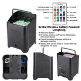 One Piece 6*18W Up lights Battery Wireless Backdrop RGBWA+UV Wedding Party Dj Lights Stage Par Wireless Up lights With Case