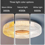 Remote Control LED Ceiling Lamp - Dimmable Nordic Chandelier for Living Room