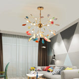 LED Agate Chandelier Modern Firefly Chandelier Living Room Bedroom Flower  Bedroom Kitchen Indoor Tree Branch Pendant Light