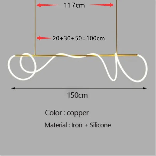 Modern Long Hose Led Art Ceiling Chandelier For Dining Room Kitchen Bar Pendant Lighting Suspension Design Lusters Luminaires