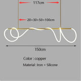 Modern Long Hose Led Art Ceiling Chandelier For Dining Room Kitchen Bar Pendant Lighting Suspension Design Lusters Luminaires