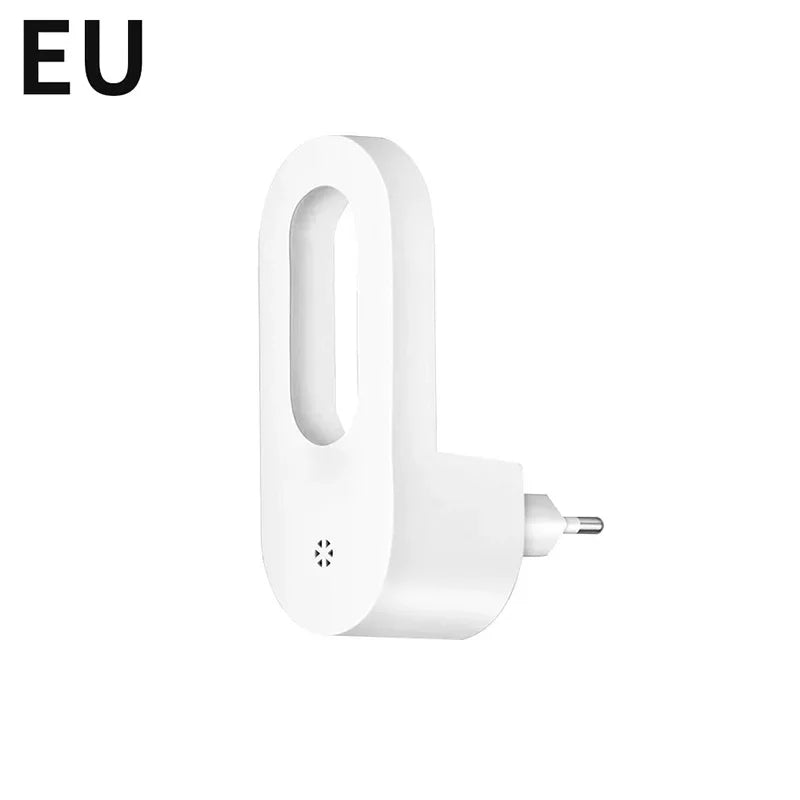 LED Night Light with Dusk-to-Dawn Twilight Sensor (EU/US Plug) - Warm White Energy Saving Plug-In Wall Lamp for Kids Room, Bedroom & Hallway