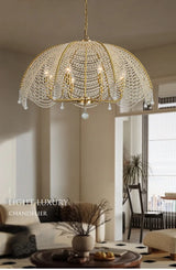 Nordic Modern Crystal Chandelier Pendant Light For Living Room Bedroom Dining Room Bar Kitchen E14 Bulb Decorate Hanging Lamp